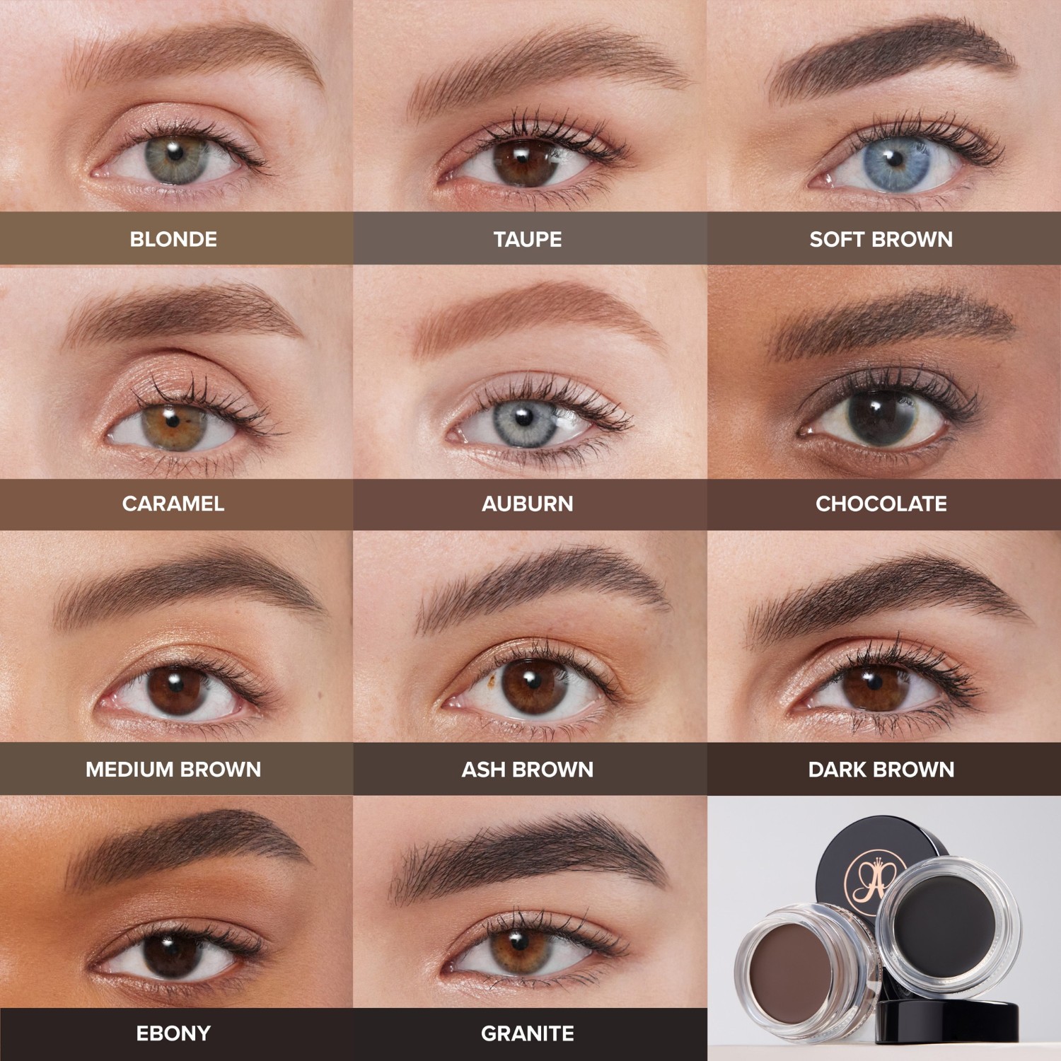 Пудра для лица dipbrow pomade-dark brown Anastasia Beverly Hills, granite, вес 4 гр. — фото 2