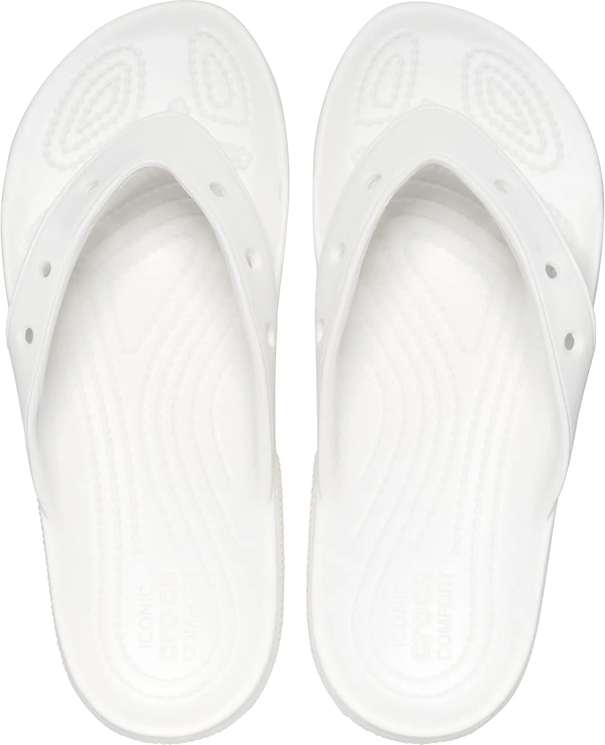 Шлепанцы Crocs Unisex Classic Flip Toe Separator, белый — фото 3
