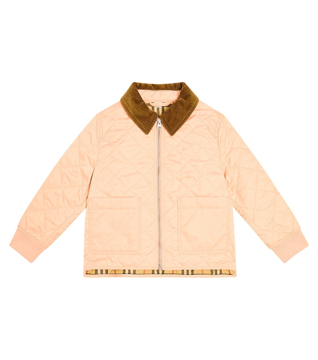 

Стеганая куртка Burberry Kids, розовый