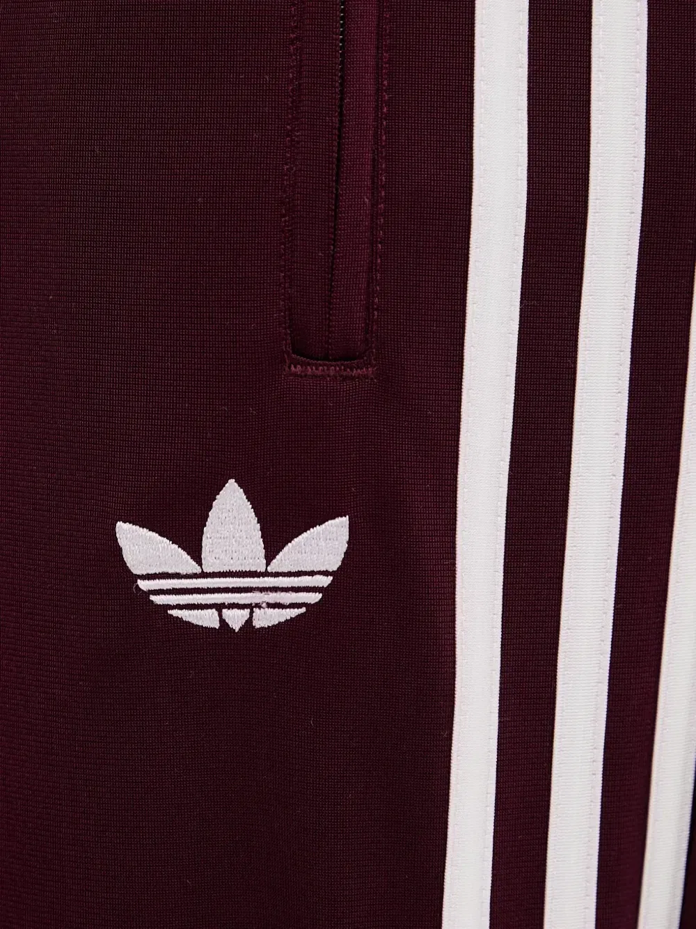 Спортивные брюки Firebird с вышитым логотипом и боковыми полосками Adidas, красный — фото 4