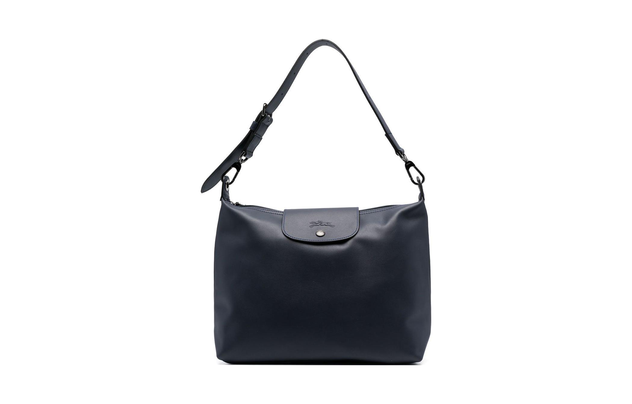 

Le Pliage Xtra Кожаная Корова Полумесяц Подмышечная Сумка, Плечевая Сумка Женская Морской Синий LONGCHAMP