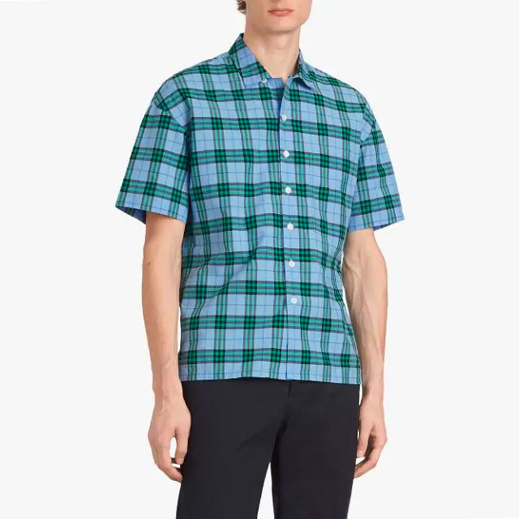 Мужская рубашка Burberry, цвет Blue/Green Plaid — фото 3