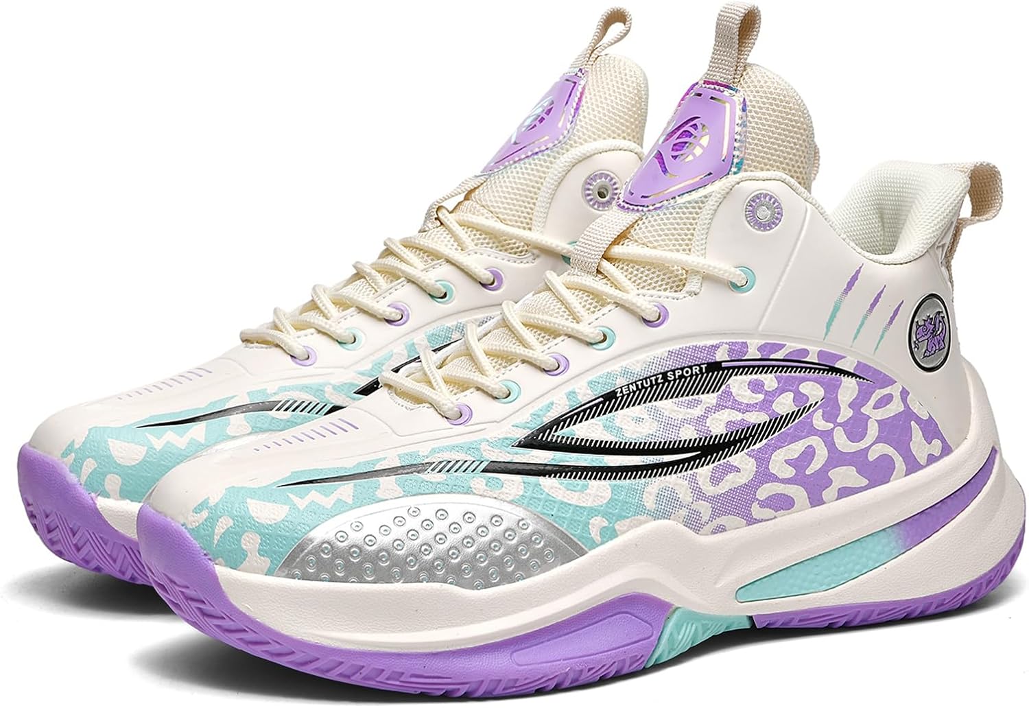 

Мужские высокие кожаные кроссовки на шнуровке, модные спортивные, с антискользящей подошвой и амортизирующей легкой конструкцией, подходят для бега, езды на велосипеде и баскетбола на кампусе Qaoterod, фиолетовый