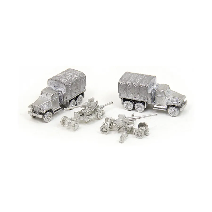

40-мм Borfors с 2 1/2 тоннами GMC SWB, WWII Micro Armour - United States - Recovery Vehicles & Transporters (1:285)