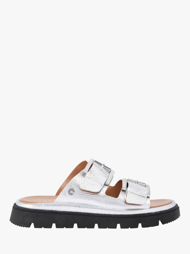 Повседневные сандалии Pavilion Metallic Leather с двойной пряжкой Carvela, Silver