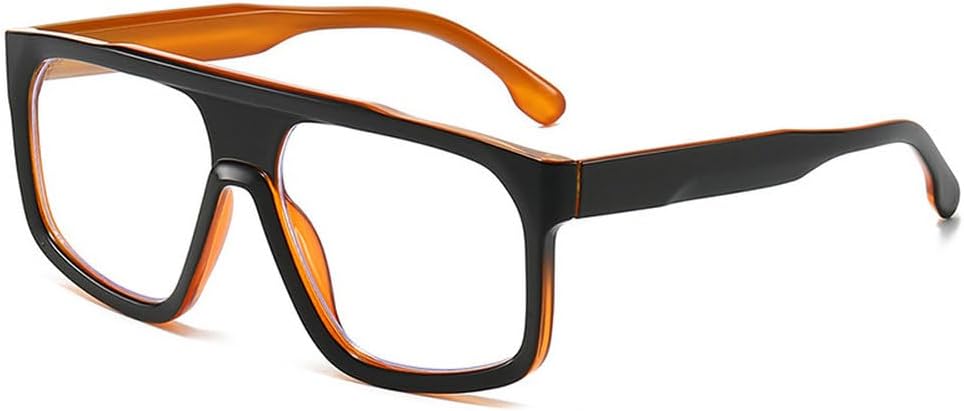 

Классические цельные солнцезащитные очки для мужчин, с плоской верхней частью, для женщин, в большой оправе, черные, с защитой от УФ-излучения UV400 TKKTLLT, Blackbrown