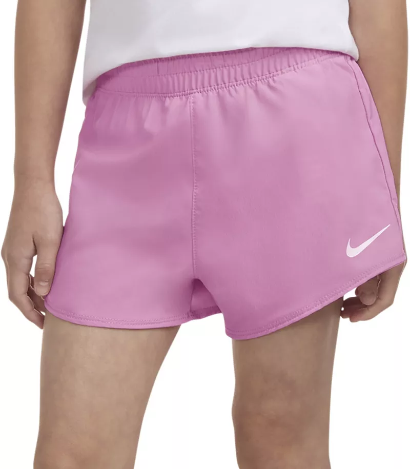

Тканые шорты Nike для маленьких девочек Dri-FIT One, цвет Magic Flamingo