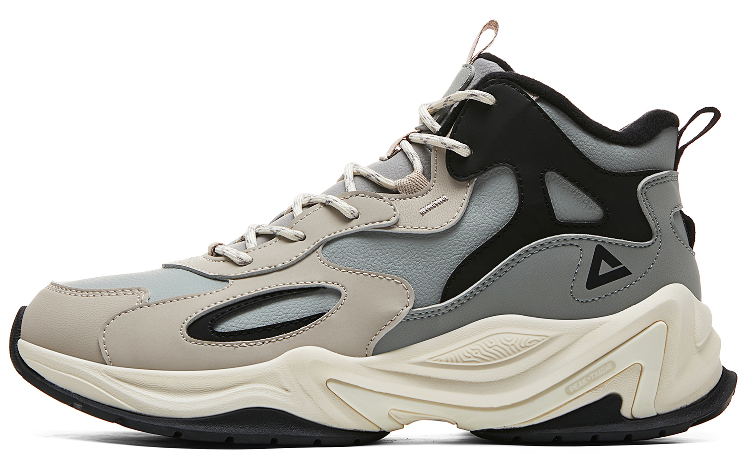 

Star Stone Скейтерские Кроссовки Мужские Высокие Светло-Серые Черные PEAK