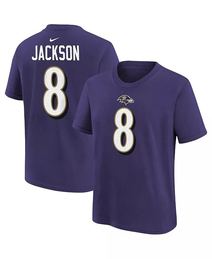 

Футболка с именем и номером игрока Big Boys Lamar Jackson Purple Baltimore Ravens Nike
