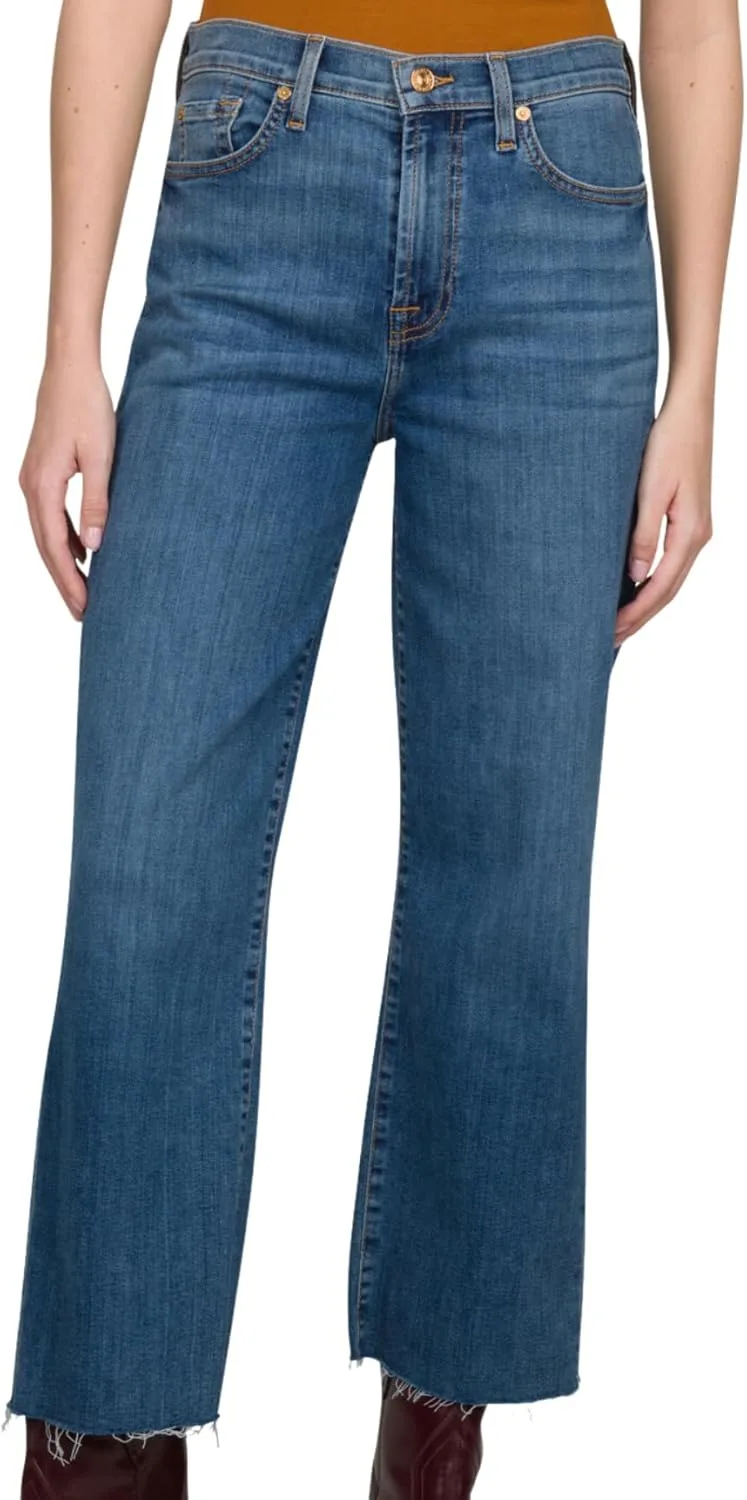 

7 for All Mankind Женские джинсы кроп с широкими штанинами Alexa