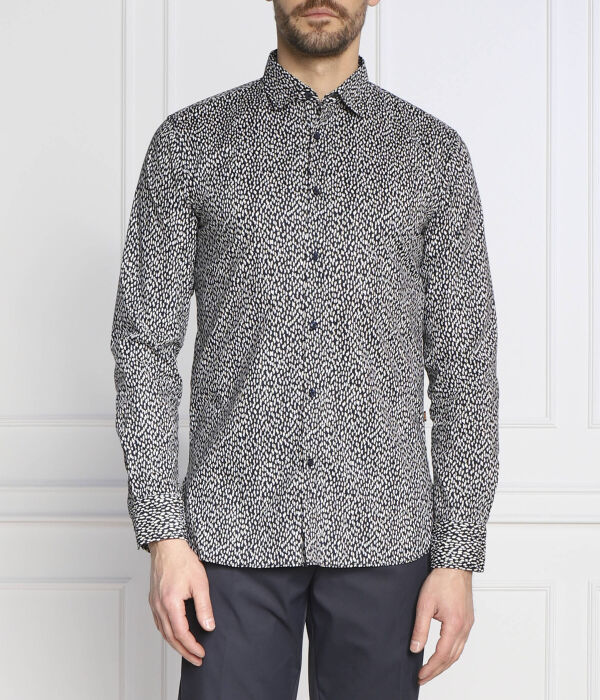 

Рубашка магнетон_2 Slim fit Boss Orange, черный