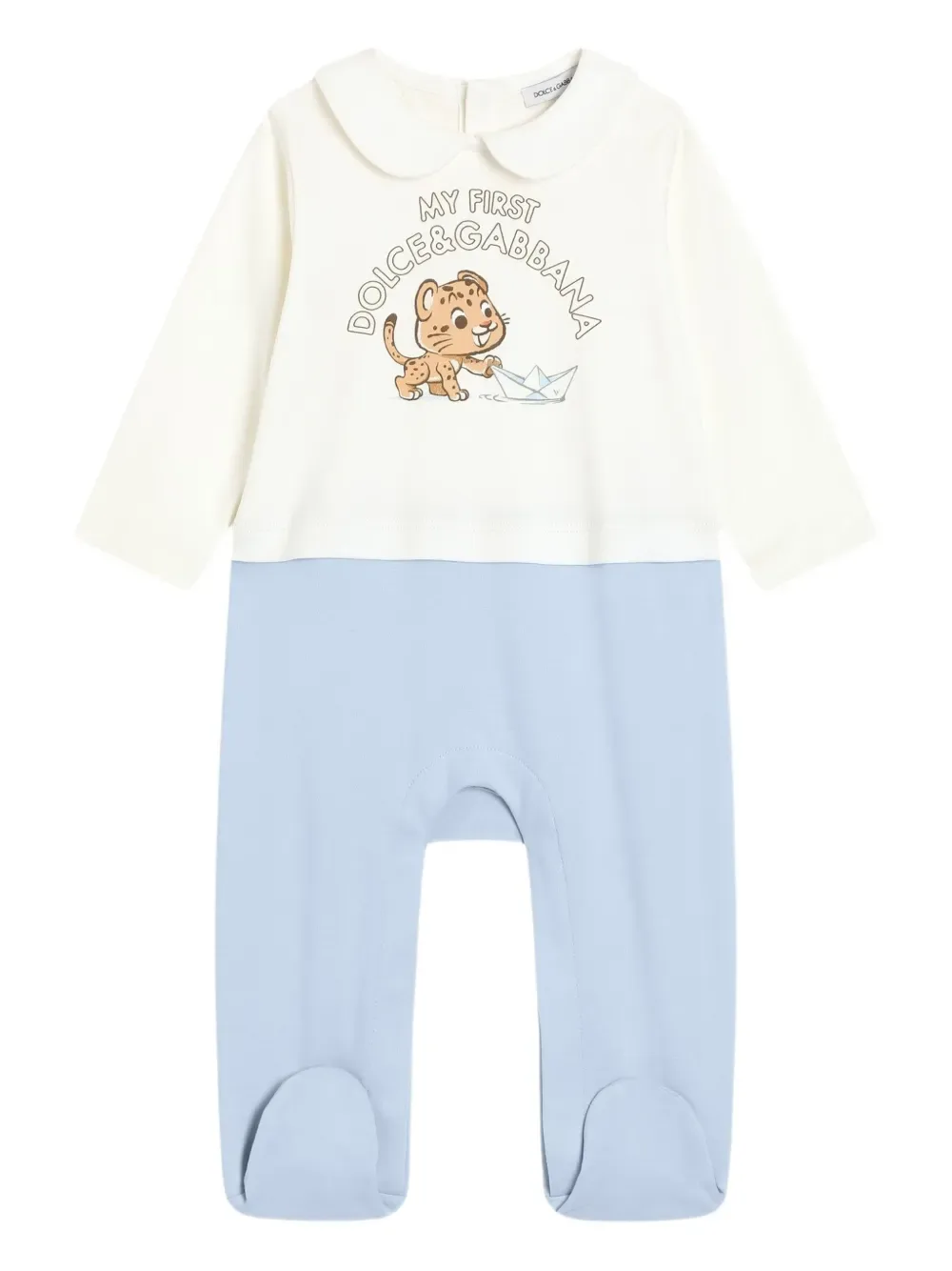 Комплект из трех вещей с воротником питер пэн Dolce & Gabbana Kids, синий — фото 2