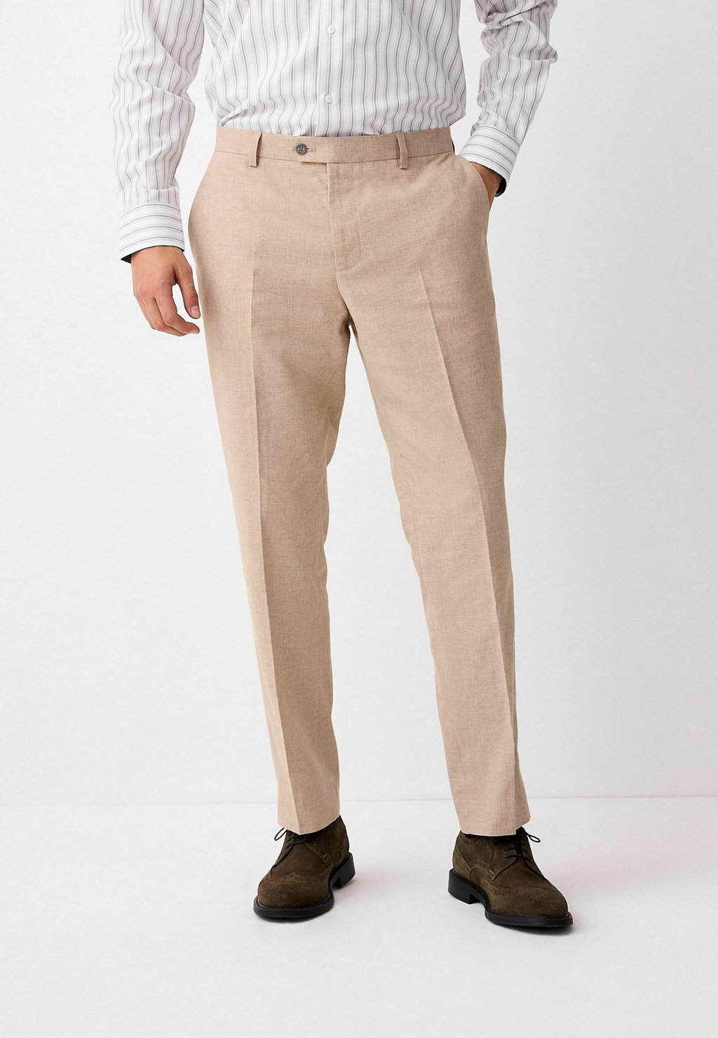 

Костюмные брюки REGULAR FIT - TAILORED TEXTURE - Trousers Next, бежевый