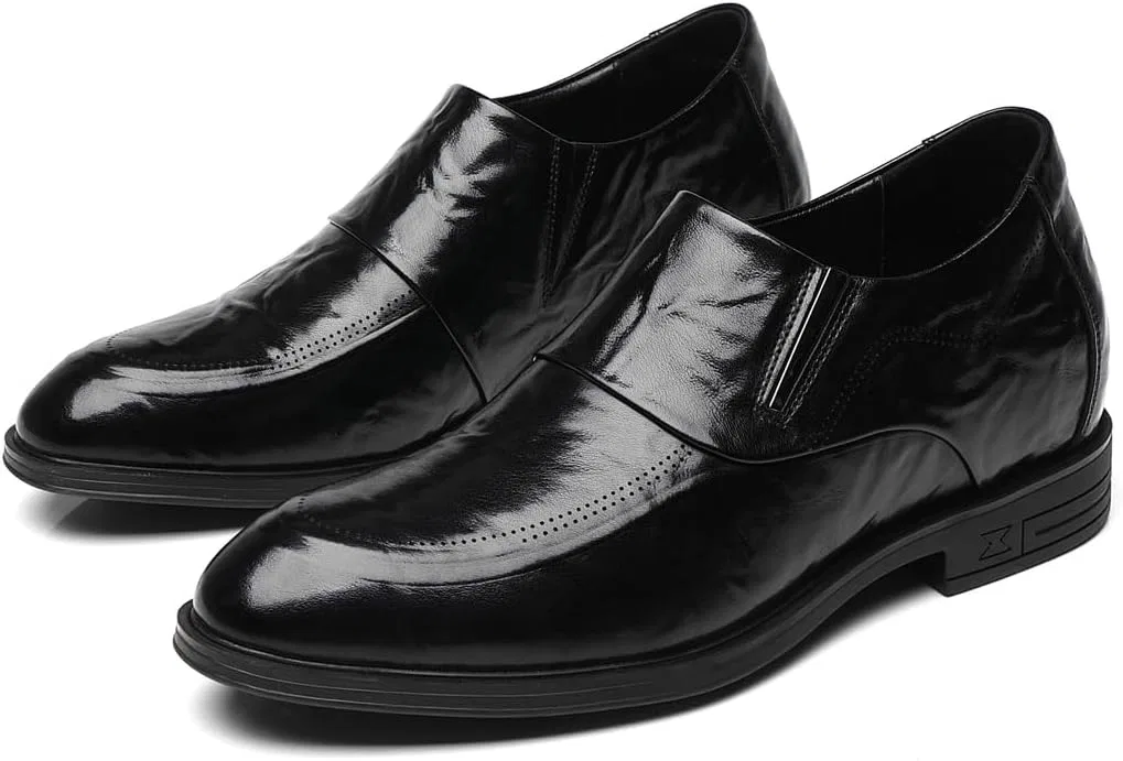 Лоферы кожаные Slip-On Black UKUBOXBAG — фото 4
