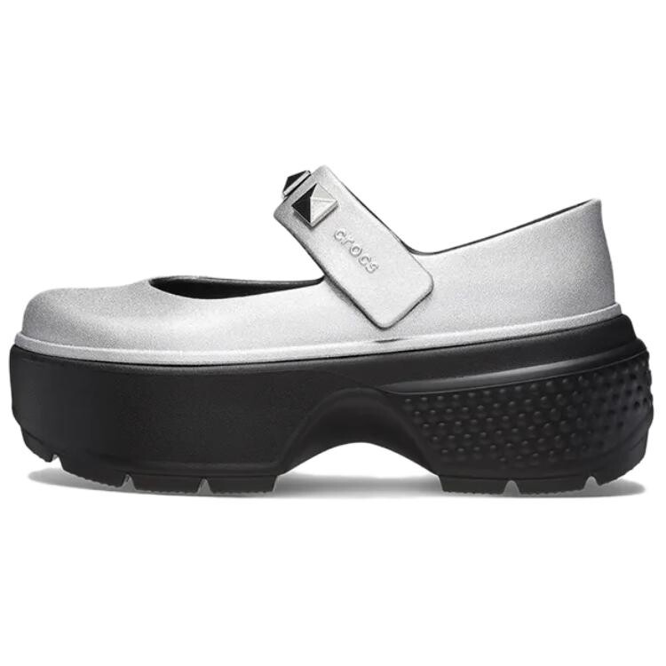 Туфли Мэри Джейн женские серебристые Crocs