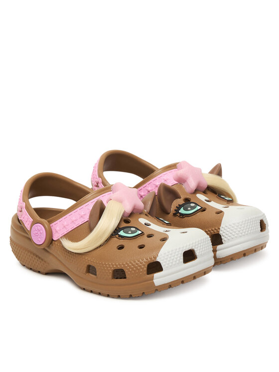 Шлепанцы Toddler Classic IAM Horse Clog 211371 Crocs, коричневый — фото 2