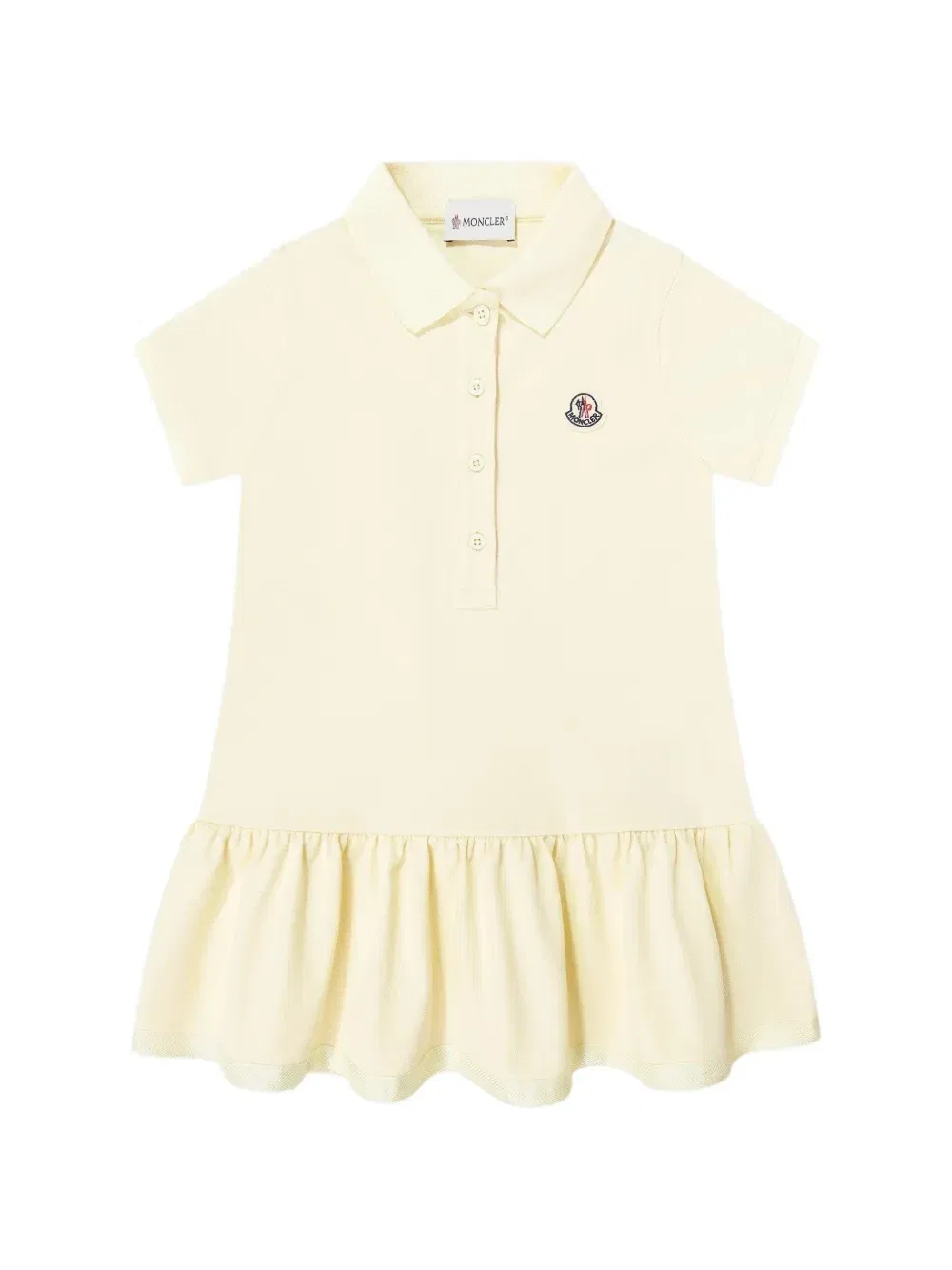 Платье с нашивкой-логотипом Moncler Enfant, желтый