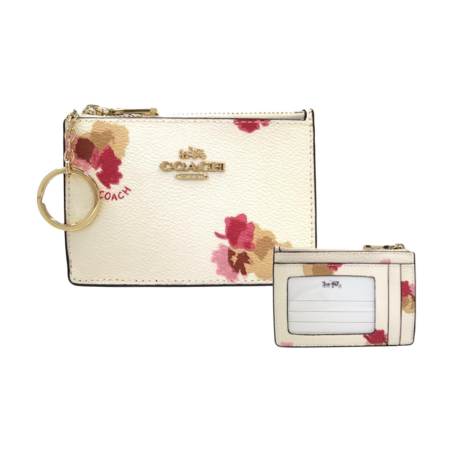 

COACH Скинни Id Case Canvas Card Holder, кошелек женский белый