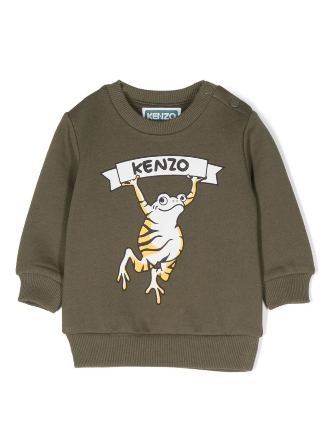 

Kenzo Kids толстовка с логотипом, зеленый