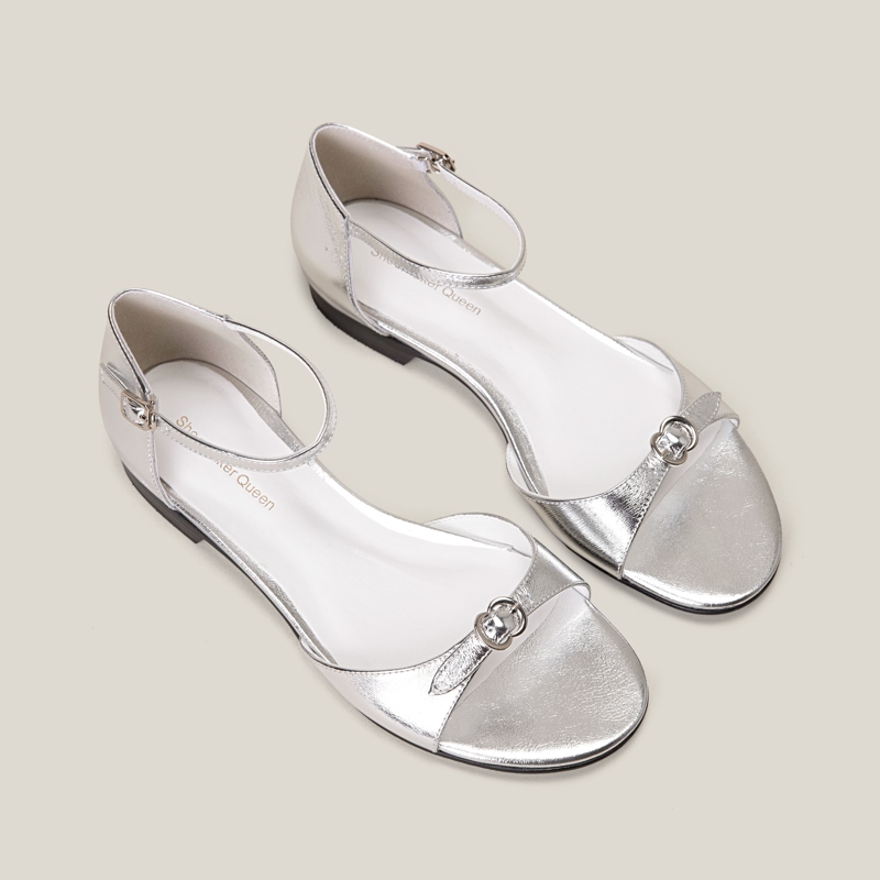 SHOEMAKER QUEEN Женские сандалии на одной застежке черные, цвет Black — фото 4