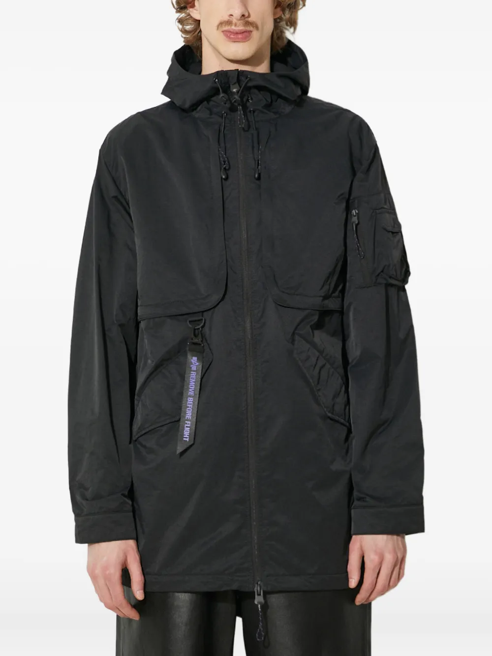 

Куртка с капюшоном и карманами Alpha Industries, черный