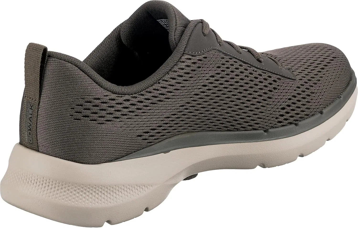 Мужские кроссовки Skechers Go Walk 6 Avalo Street для бега, Taupe Textile Synthetic — фото 4