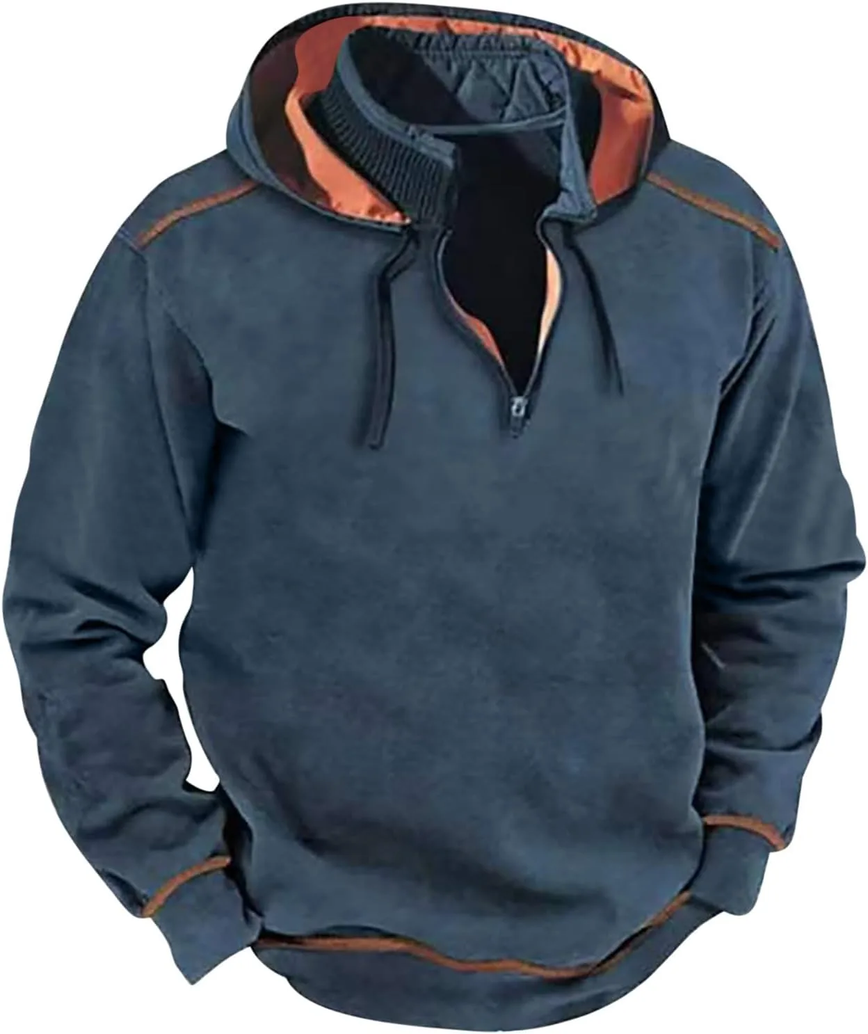 

Мужской худи оверсайз с четвертью молнии