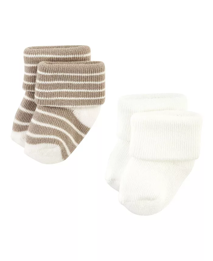 Носки для мальчиков Hudson Cotton Rich Newborn и Terry, Modern Elephant, 6-12 месяцев Hudson Baby, коричневый/бежевый — фото 2