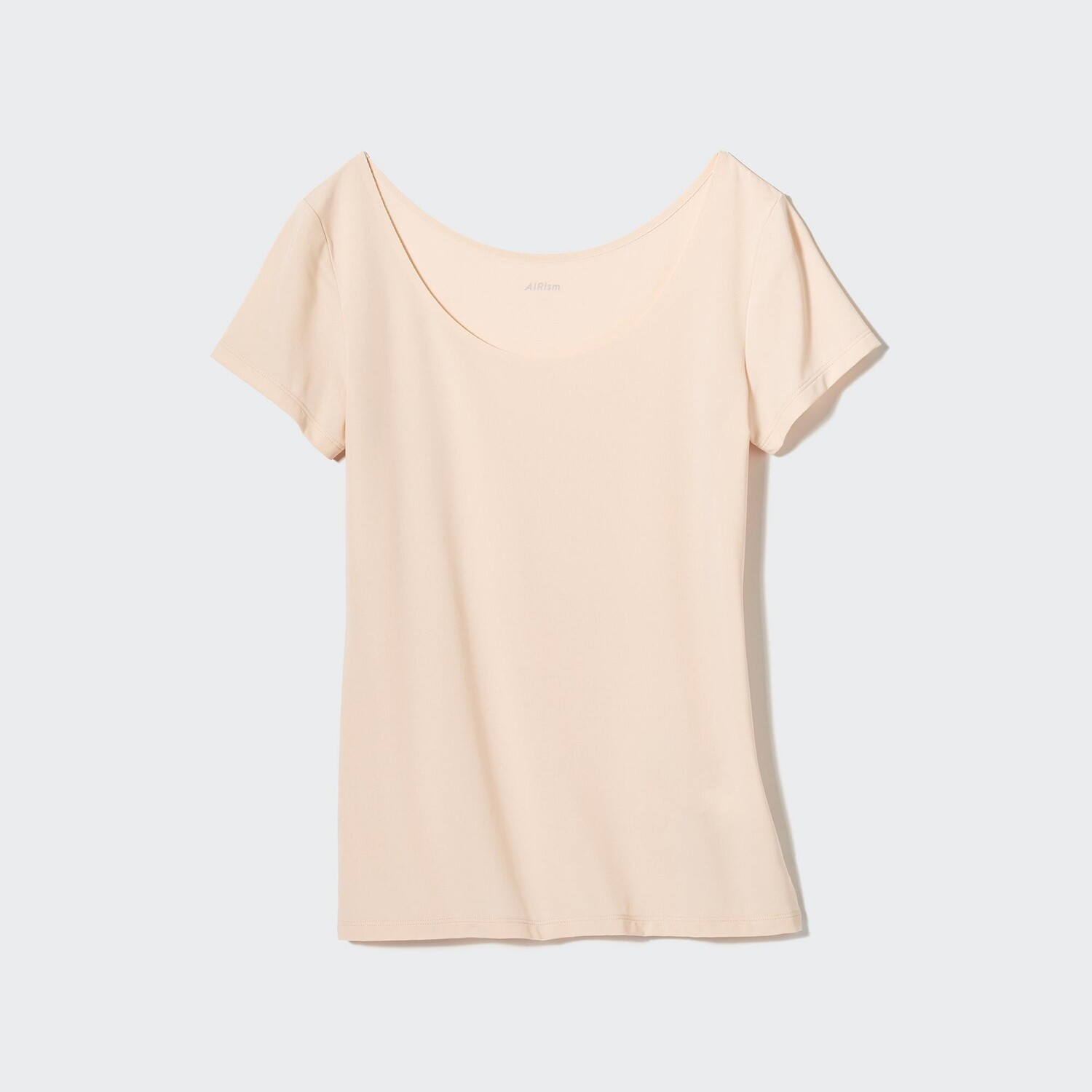 

Футболка Uniqlo Airism с U-образным вырезом и короткими рукавами, бежевый