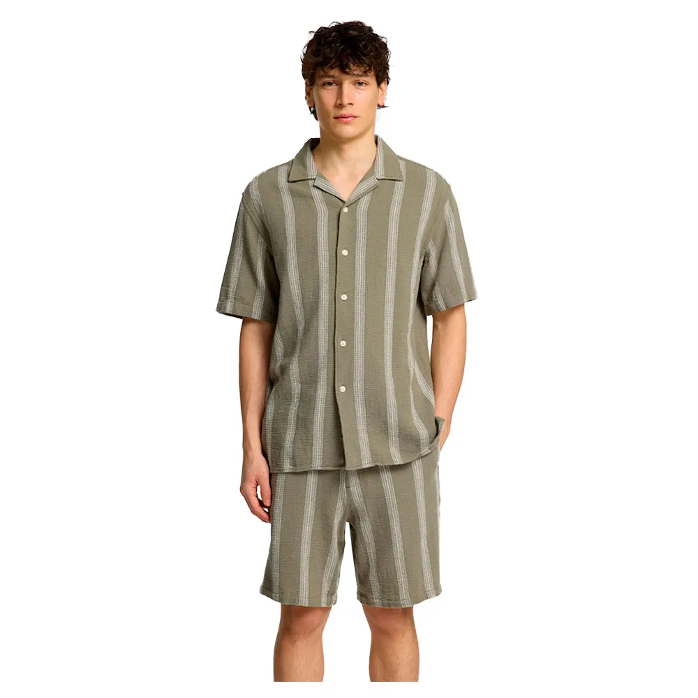 

Рубашка с коротким рукавом Selected Sal Resort Relax Fit, зеленый