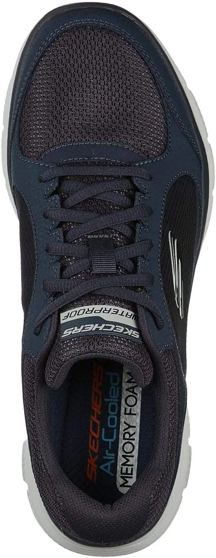 Мужские кроссовки Skechers Flex Advantage 4.0-True Clari, Navy Leather Pu Mesh Trim — фото 3