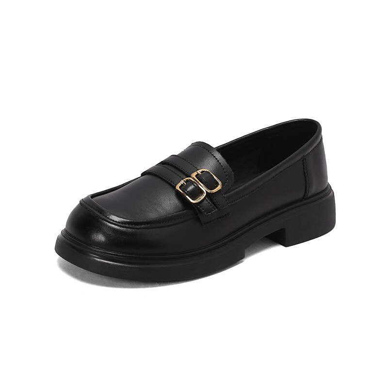 

Лоферы женские с низким верхом Zi Xiao, цвет Black shiny leather