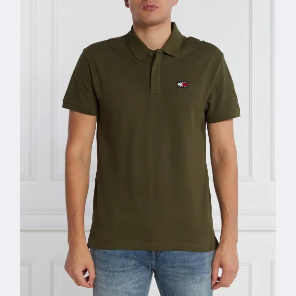 

Рубашка-Поло приталенного кроя со значком Tjm clsc Tommy Hilfiger, зеленый