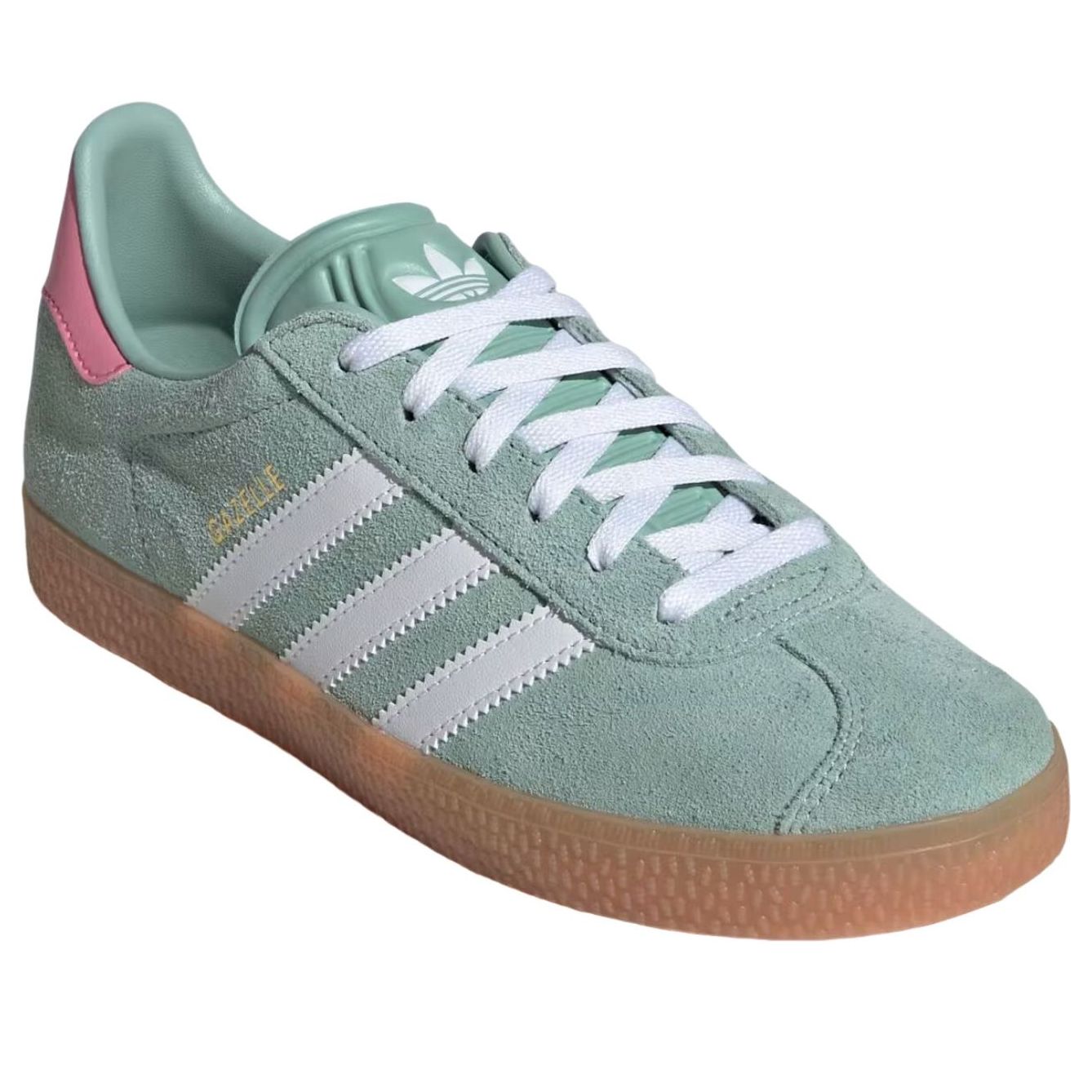 (GS) Adidas Gazelle 'Hazy Green Bliss Pink' — фото 2