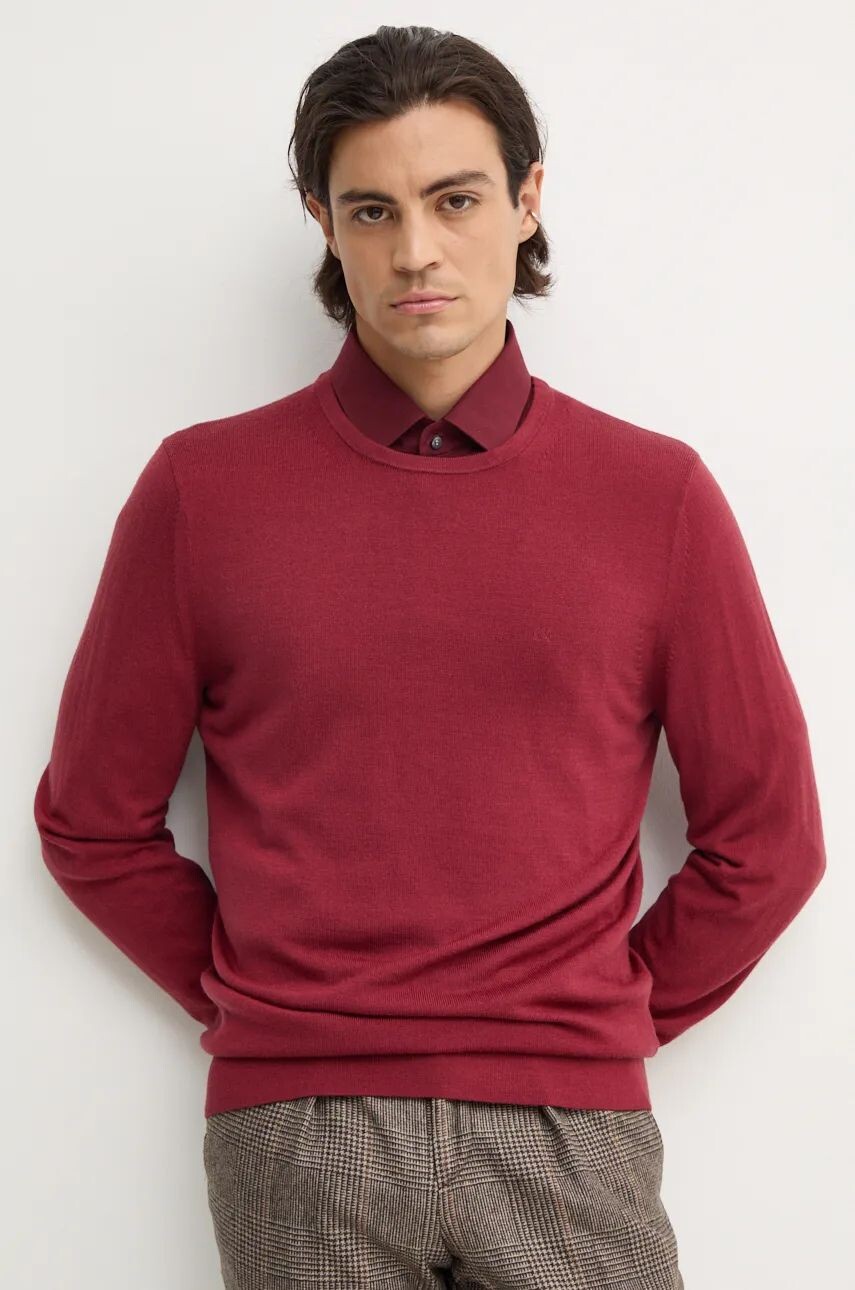 

Шерстяной свитер Calvin Klein, гранатовый