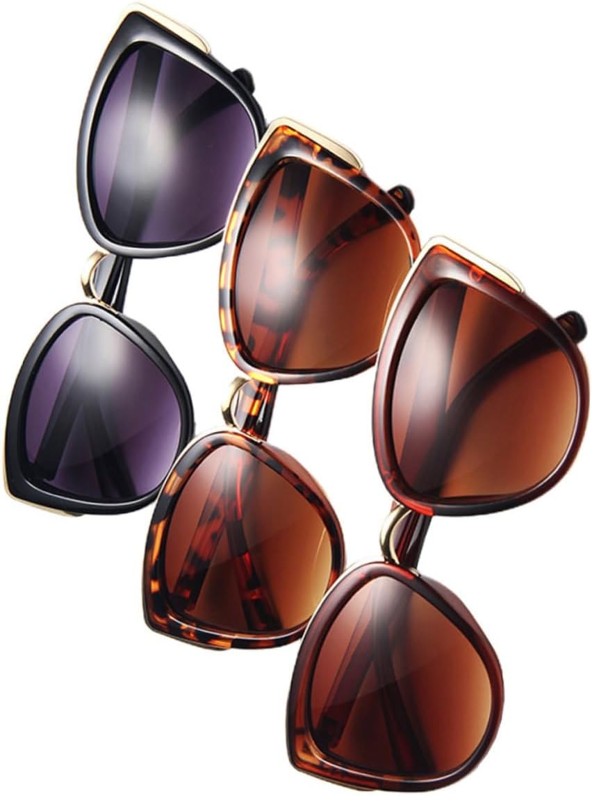 

3 пары солнцезащитных очков «кошачий глаз» в стиле ретро из пластика для женщин, идеально подходящих для пляжного отдыха. Прочные и модные аксессуары, в том числе с леопардовым принтом Healeved