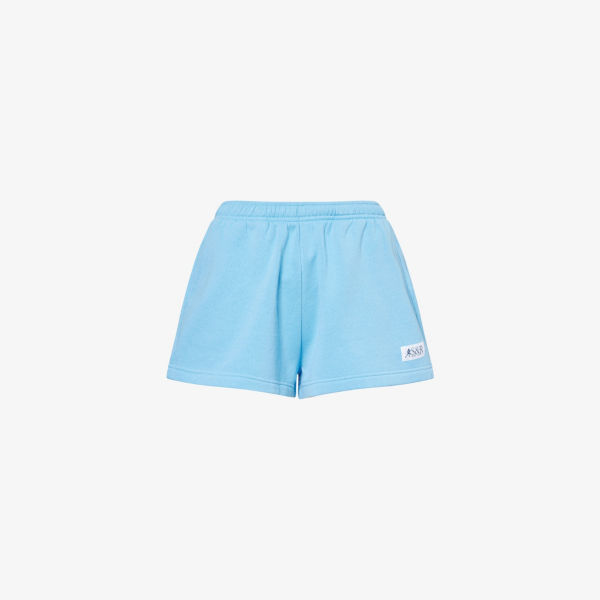 

Беговые шорты Sporty & Rich из мягкого хлопкового джерси, голубой