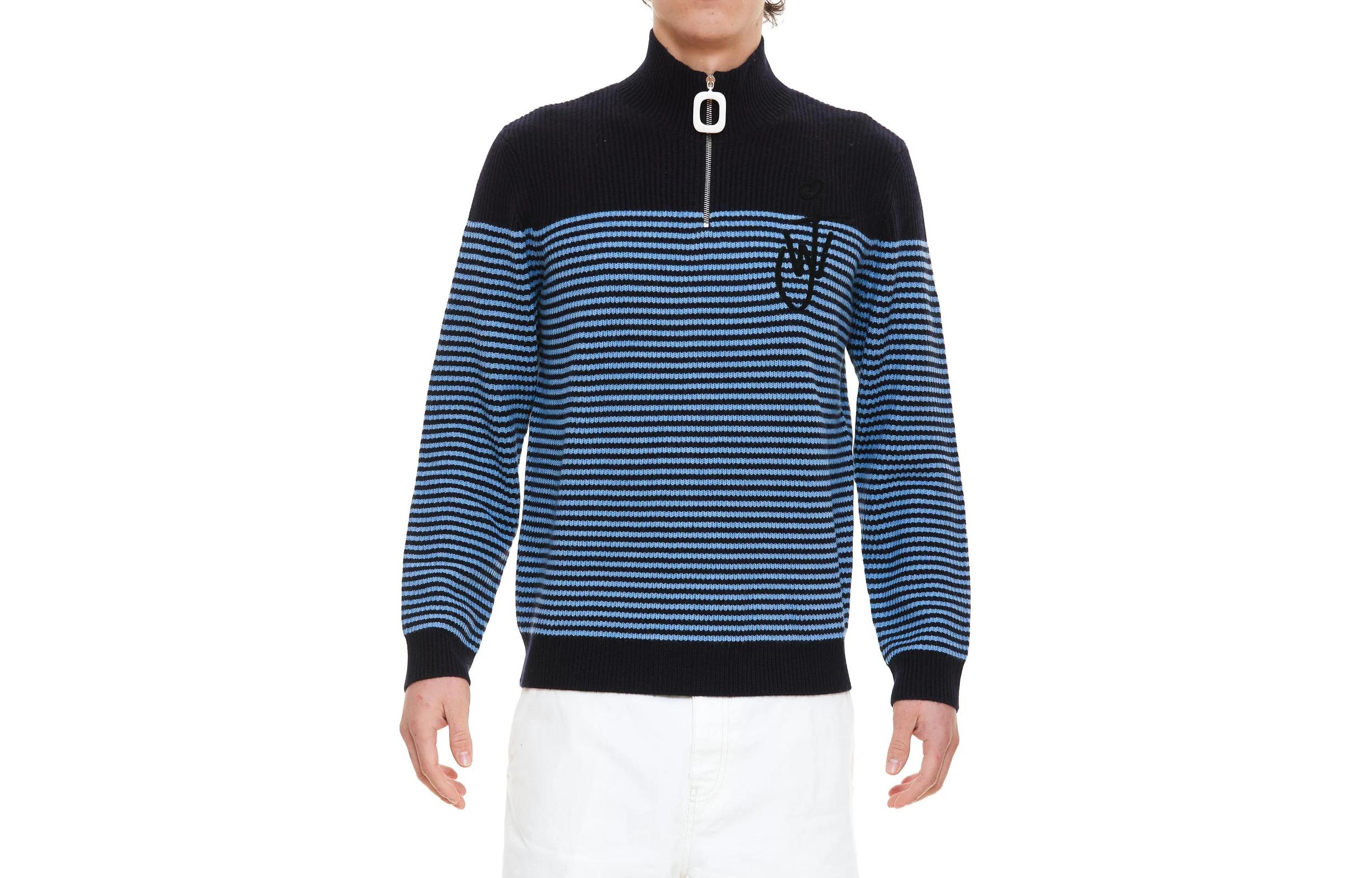 

JW Anderson Трикотажный свитер мужской синий