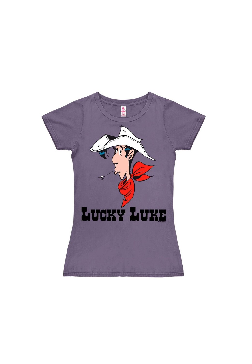 

Новая футболка для девочек Lucky Luke — портрет LOGOSHIRT, лавандовый