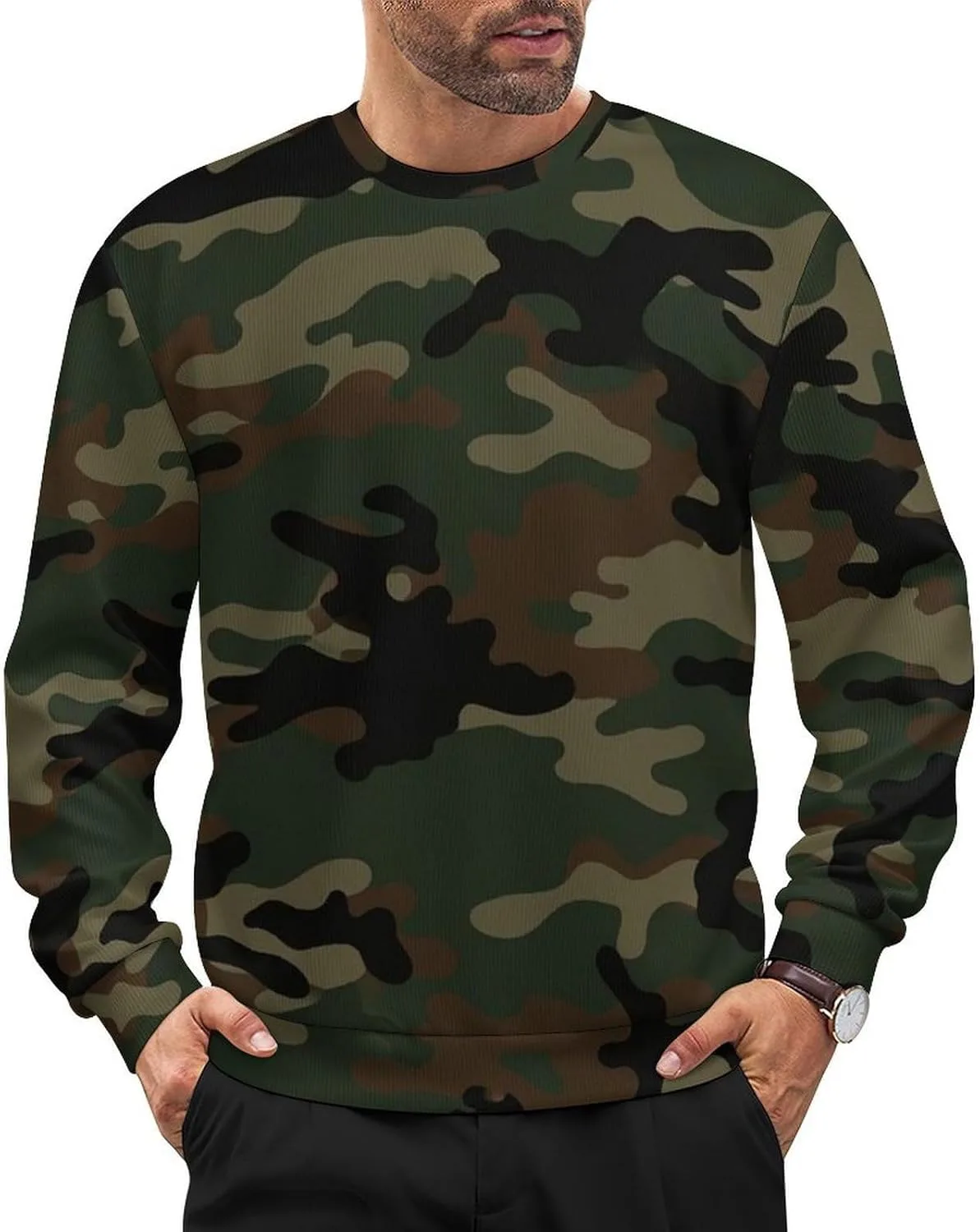 

Мужской свитер свободного кроя с длинными рукавами Meaudiwes