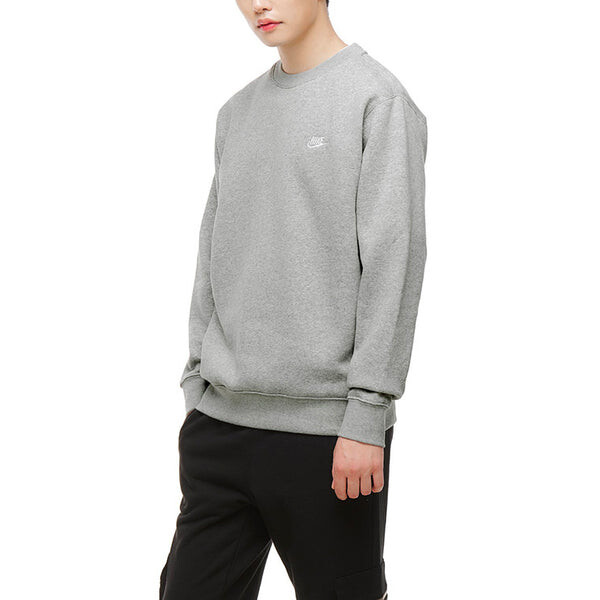 Толстовка Nike Sportswear Club Casual Round Neck Pullover Gray, серый — фото 3