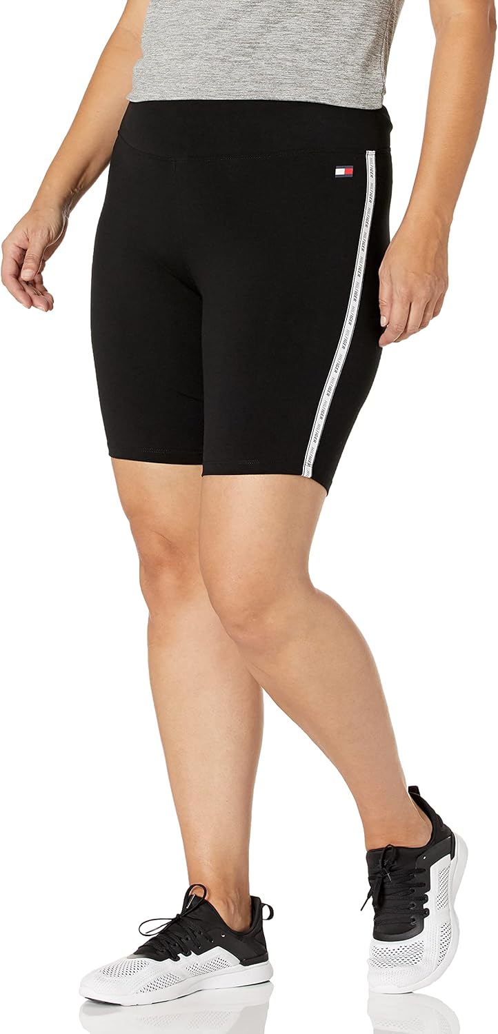 

Женские велосипедные шорты Tommy Hilfiger Plus с высокой посадкой, Jet Black