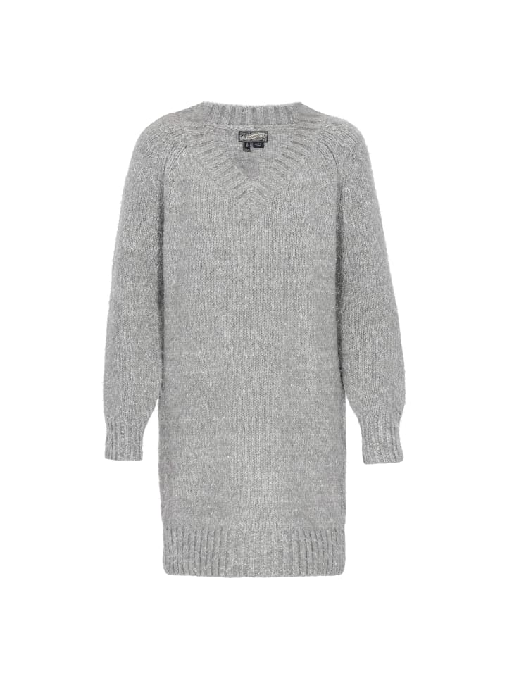 

DreiMaster Женское платье серого меланжевого цвета