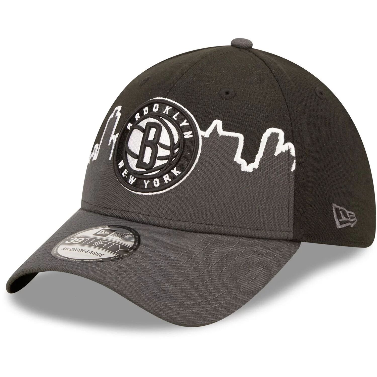 

Мужская кепка New Era Charcoal/Black Brooklyn Nets 2022 Tip-Off 39THIRTY Flex Hat