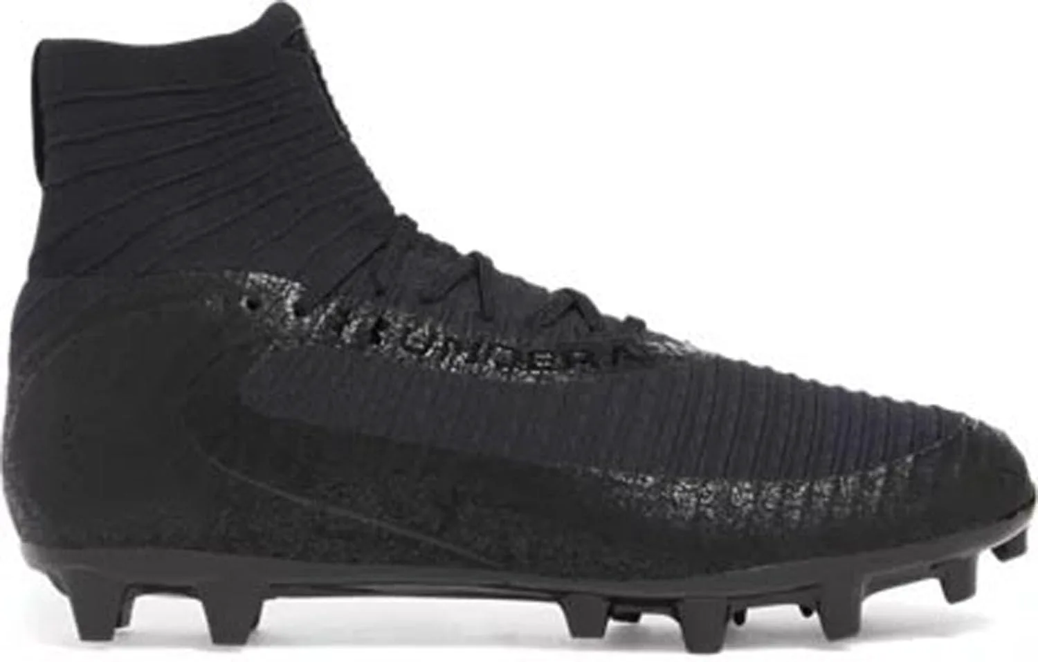 Футбольные бутсы Under Armour для мужчин Highlight 2 MC Knit - стелька с высокой отдачей SuperFoam, черный — фото 2
