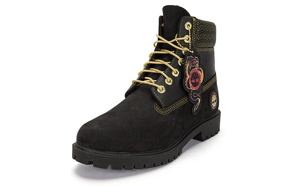 Кроссовки lunar new year 6 inch lace up boots 'black nubuck' Timberland, черный — фото 3