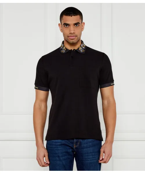 

Футболка поло Regular fit Versace Jeans Couture, черный