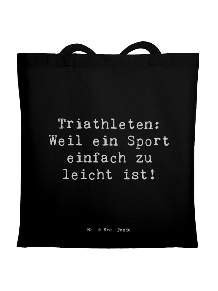 

Mr. & Mrs. Panda Джутовая сумка с надписью «Герои триатлона» черного цвета