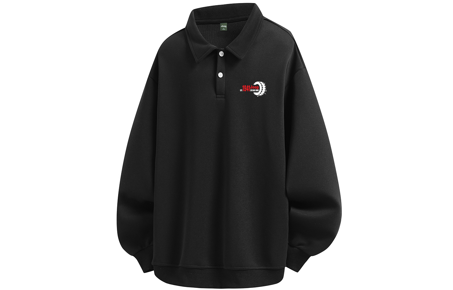 

Свитшот Unisex Lapel Moderate Heavyweight Jeep, светло-серый