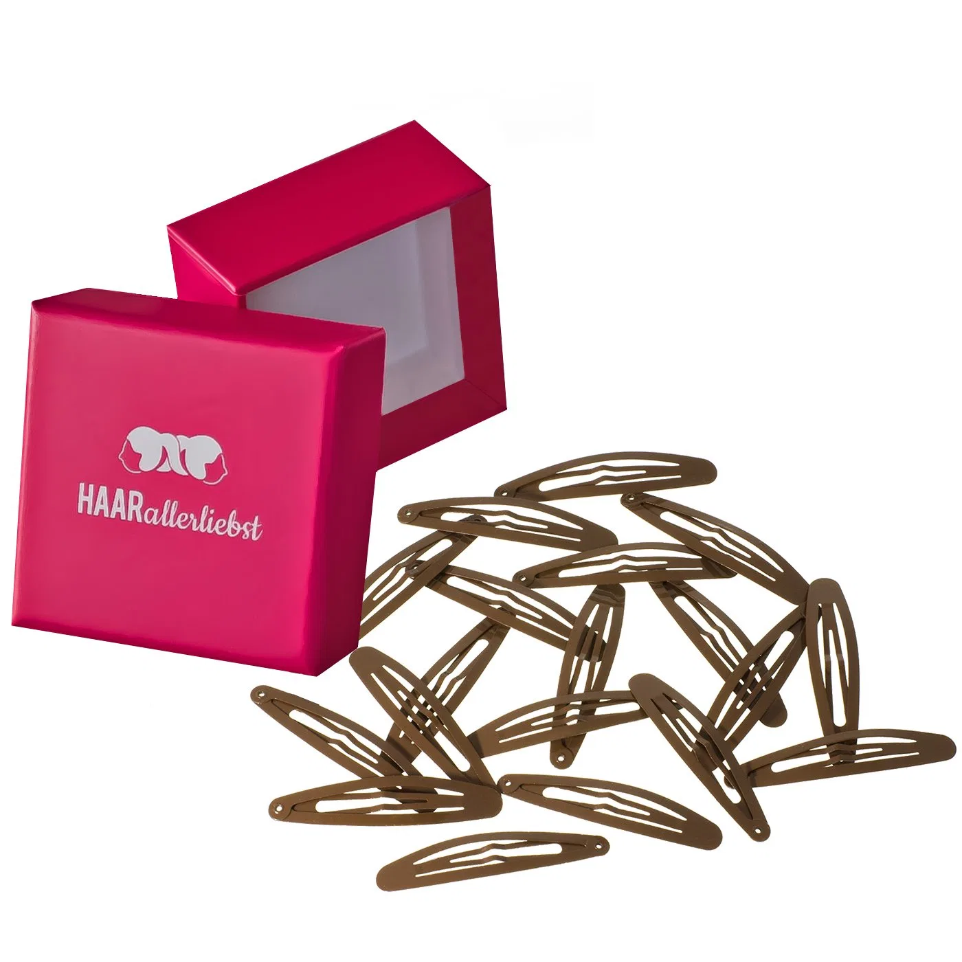 Набор овальных заколок для волос Haarallerliebst (20 шт.) Haarallerliebst, Brown (6 Cm) - 20 Pieces
